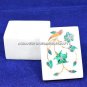 Accent Marble Decoratvie Jewelry Box Malachite Floral Arts Occasional Gift H5488