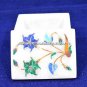 2"x2" Marble Custom Jewelry Box Malachite Lapis Inlay Birthday Gift Deocor H5501