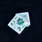 2"x2" Designer Trinket Marble Box Marquetry Precious Inlay Malachite Decor H5502
