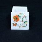 2"x2" Personalized Marble Box Hakik Floral Design Decor Special Girls Gift H5507