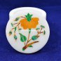 2"x1.5" Marble White Jewelry Box Hakik Floral Marquetry Inlaid Home Decor H5518