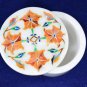 2"x1.5" Stunning Marble Personalized Gift Box Hakik Floral Inlay With Arts H5538
