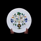 8" Marble Dish Plate Marquetry Multi Fine Inlay Kitchen Occasional Decor H5420 8" Marble Dish Plate Marquetry Multi Fine Inlay Kitchen Occasional Decor H5420
