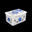 3"x2"x2" Adornment Marble Rectangle Jewelry Box Lapis Floral Special Decor H5484 3"x2"x2" Adornment Marble Rectangle Jewelry Box Lapis Floral Special Decor H5484