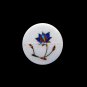 Mosaic Marble Coaster Set Precious Inlay Gemstone Fine Arts Kitchen Decor H5548