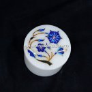 2"x2" Marble Special Jewelry Box For Girls Lapis Inaly Work Valentine Gift H5489