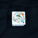 2"x2" Marble Small Decorative Jewelry Box Parrot Unique Art Mosaic Decor H5491