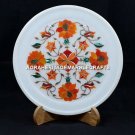 8" Marble Dish Adornment Plate Hakik Floral Inlay Arts Dining Table Decor H5413 8" Marble Dish Adornment Plate Hakik Floral Inlay Arts Dining Table Decor H5413