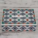 4"x3"x2" Marble Custom Jewelry Box Malachite Handmade Multi Inlay Marquetry Deco
