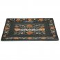 9"x6" Black Marble Seving Tray Hakik Inlay Floral Work Kitchen Gift Decor E89