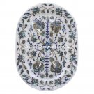 12"x9" Marble Serving Tray Pauashell Stunning Inlay Stone Work Gifts Decor E97 12"x9" Marble Serving Tray Pauashell Stunning Inlay Stone Work Gifts Decor E97