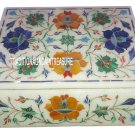 6"x4"x2" Marble Jewelry Box Lapis Hakik Marquetry Work Stone Home Decor Gifts