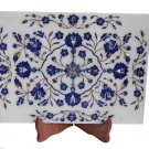 Marble Serving Dish Plate Real Lapis Stone Marquetry Floral Art Deco Gifts Marble Serving Dish Plate Real Lapis Stone Marquetry Floral Art Deco Gifts