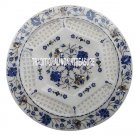 12" White Marble Round Dish Plate Lattice Arts Christmas Inlay Table Decor Gifts 12" White Marble Round Dish Plate Lattice Arts Christmas Inlay Table Decor Gifts