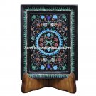 12"x9" Black Marble Malachite With Turquoise Inlay Collectible Tray Decor E92 12"x9" Black Marble Malachite With Turquoise Inlay Collectible Tray Decor E92
