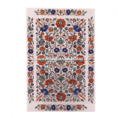 12"x9" Exclusive Marble Decorative Tray Multi Inlay Stone Art Occasion Gift E91
