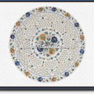 Filligree Marble Round Plate Multi Mosaic Floral Inlay Kitchen Home Decor H4466 Filligree Marble Round Plate Multi Mosaic Floral Inlay Kitchen Home Decor H4466
