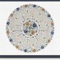 Filligree Marble Round Plate Multi Mosaic Floral Inlay Kitchen Home Decor H4466