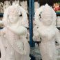 12.5" White Marble Krishna Radha handmade Stone Hindu Lord Hare Statue Sculpture