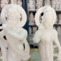 12.5" White Marble Krishna Radha handmade Stone Hindu Lord Hare Statue Sculpture