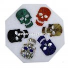 9" Marvelous Marble Wall Tiles Skeleton Mosaic Inlaid Stone Occasional Arts E105 9" Marvelous Marble Wall Tiles Skeleton Mosaic Inlaid Stone Occasional Arts E105
