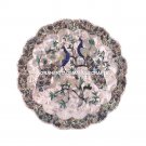 12" Designer Marble Plate Peacock Art With Pauashell Inlaid Occasion Decor M079 12" Designer Marble Plate Peacock Art With Pauashell Inlaid Occasion Decor M079