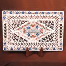 18''x12'' Marble Plate Hakik Lapis Floral Filigree Art Inlay Kitchen Decor H3708