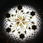 8" Intregrate Marble Kishti Plate Malachite Filligree Inlay Kitchen Decor H5411