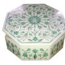 5"x5" Marble Jewelry Box Real Malachite Inlay Floral Work Marquetry Eid Gift Box 5"x5" Marble Jewelry Box Real Malachite Inlay Floral Work Marquetry Eid Gift Box