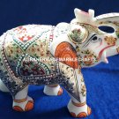 Marble Elephant Statue Hand Painted Traditional Arts Good Luck Gift Decor H4201 Marble Elephant Statue Hand Painted Traditional Arts Good Luck Gift Decor H4201