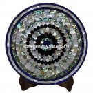 12" Marble Round Dish Plate Pauashell Inlay Fine Work Decorative Dinner Gift E98 12" Marble Round Dish Plate Pauashell Inlay Fine Work Decorative Dinner Gift E98