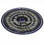 12" Marble Round Dish Plate Pauashell Inlay Fine Work Decorative Dinner Gift E98