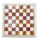 15"x15" Marble Ebony Chess Board Red Inlay stone pieces Play & Gifts Decor Arts