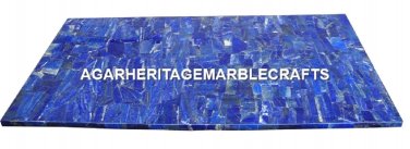 Marble Dining Table Top Lapis Lazuli Mosaic Stone Inlaid Occasional Decor H2030