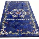 Marble Dining Center Table Top Lapis Lazuli Mosaic Inlay Living Room Art H2043
