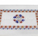 Marble Serving Tray Plate Hakik Stone Floral Inlay Pietra Dura Home Decor H1407