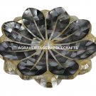 Marble Fruit Bowl Mother of Pearl Gemstone Inlay Marquetry Table Decor Art H1403 Marble Fruit Bowl Mother of Pearl Gemstone Inlay Marquetry Table Decor Art H1403