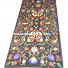 Black Marble Dining Center Table Top Marquetry Floral Art Occasional Decor H2440 Black Marble Dining Center Table Top Marquetry Floral Art Occasional Decor H2440