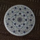 17" Marble Coffee Table Top Turquoise Mosaic Inlaid Lapis Christmas Handmade Art 17" Marble Coffee Table Top Turquoise Mosaic Inlaid Lapis Christmas Handmade Art