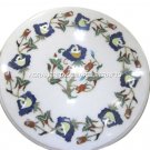 12" Marble Coffee Round Table Top Marquetry Floral Christmas Bedroom Decor H2500 12" Marble Coffee Round Table Top Marquetry Floral Christmas Bedroom Decor H2500