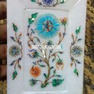 7"x5" White Marble Tray Plate Multi Inlay Marquetry Art Christmas Decor Gift 7"x5" White Marble Tray Plate Multi Inlay Marquetry Art Christmas Decor Gift