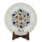 12" Grill Marble Serving Round Dish Plate Lapis Hakik Precious Inlay Decor H4636