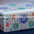 Antique White Marble Jewelry Box Micro Mosaic Inlay Marquetry Decor Gifts H1955 Antique White Marble Jewelry Box Micro Mosaic Inlay Marquetry Decor Gifts H1955