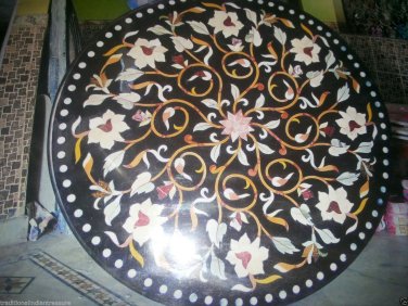 36" New Black Fine Handmade Table Top Coffee Dining Home Decor Handcarved Decor