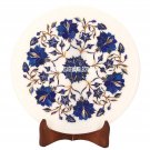 12'' Marble Plate Real Lapis Lazuli Floral Work Inlay Art Home Decor Gifts H3578 12'' Marble Plate Real Lapis Lazuli Floral Work Inlay Art Home Decor Gifts H3578