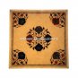 12" Marvelous Marble Custom Corner Table Top Floral Mosaic Inlay Home Decor M073