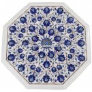 Marble Coffee Center Table Top Lapis Lazuli Mosaic Inlaid Decor Home Arts H1379