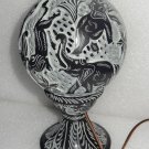 8" Marble Lamp Handmade Elephant Lion engraving design Electric Table Lamps Art