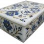Marble Decorative Lapis Lazuli Handmade Jewelry Box Storage Marquetry Gift H1874