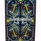 Black Marble Dining Table Mosaic Marquetry Gems Inlay Arts Outdoor Decor H3217 Black Marble Dining Table Mosaic Marquetry Gems Inlay Arts Outdoor Decor H3217